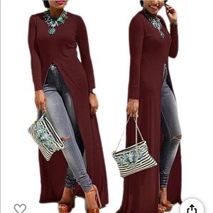 Maxi Open front T-shirt